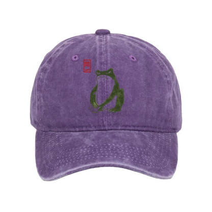 Tokyo-Tiger Woodblock Print Frog Washed Cap