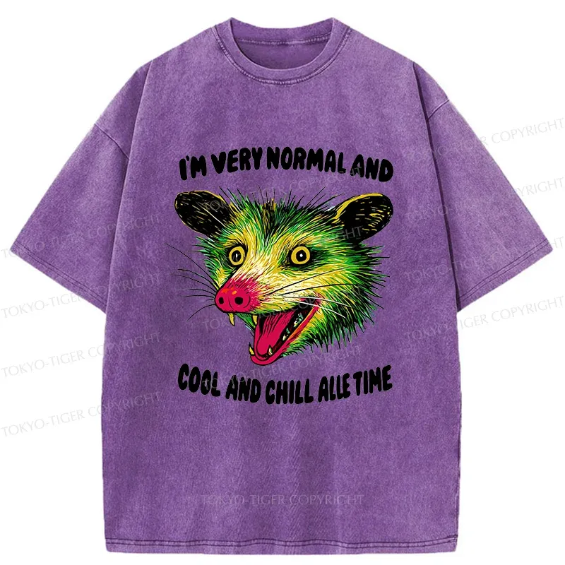 Tokyo-Tiger Psychedelic Possum Washed T-Shirt