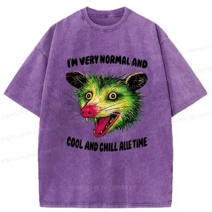 Tokyo-Tiger Psychedelic Possum Washed T-Shirt