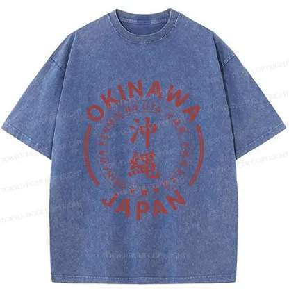 Tokyo-Tiger Retro Japan Okinawa Washed T-Shirt