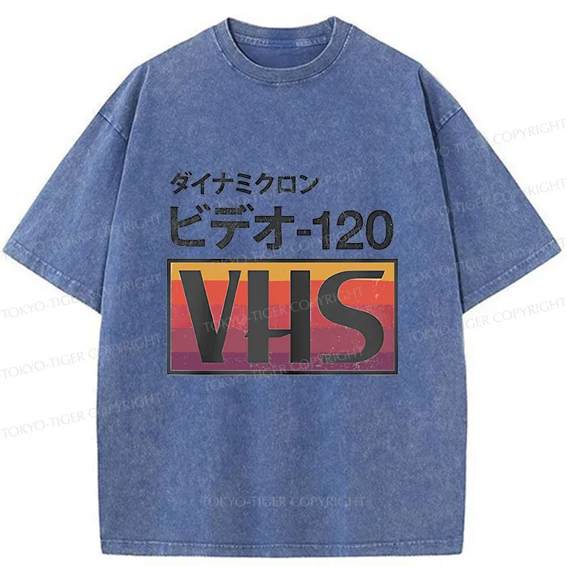 Tokyo-Tiger Retro Japanese VHS Washed T-Shirt