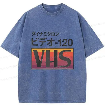 Tokyo-Tiger Retro Japanese VHS Washed T-Shirt