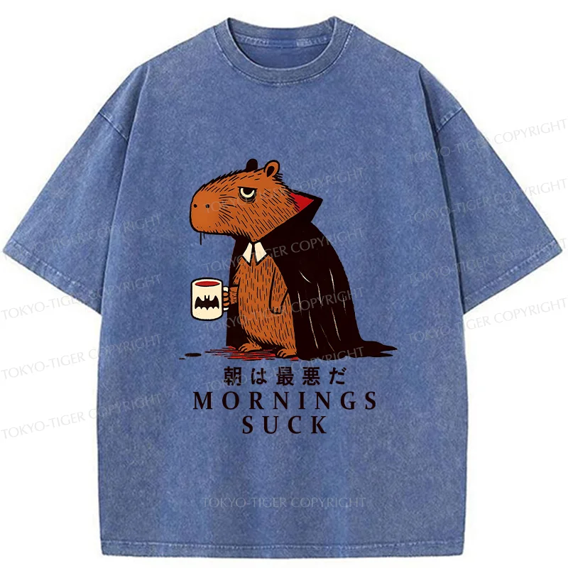 Tokyo-Tiger Vampire Capybara Washed T-Shirt