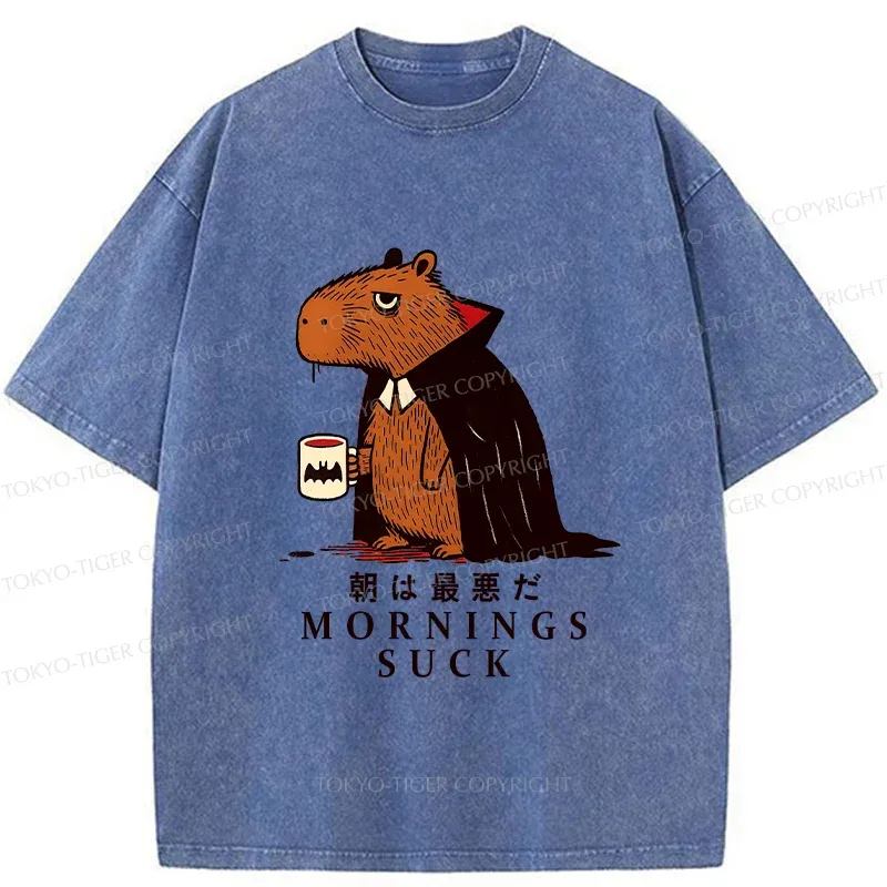 Tokyo-Tiger Vampire Capybara Washed T-Shirt