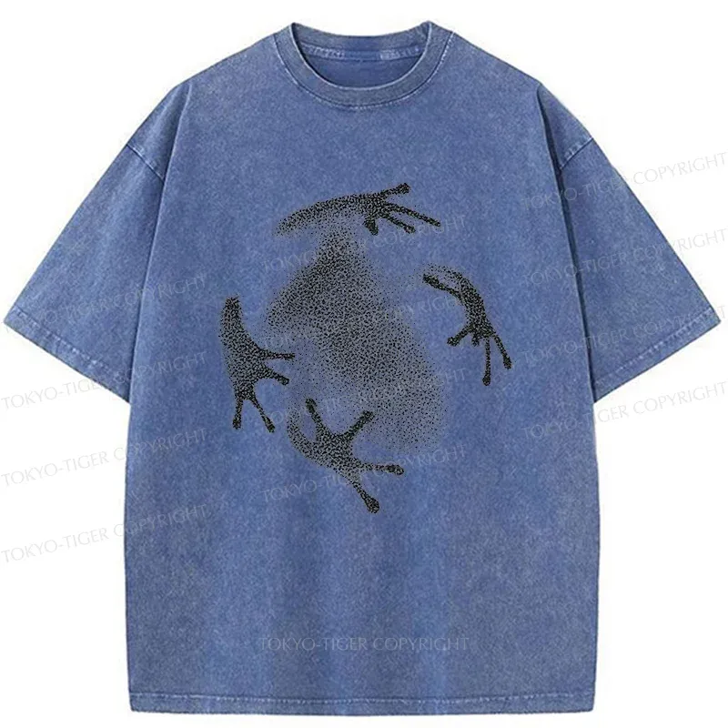 Tokyo-Tiger Ink Painting Of Frog Washed T-Shirt