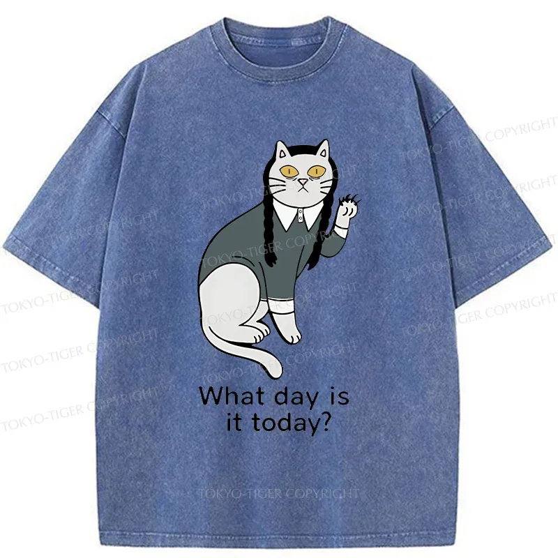Tokyo-Tiger Cat Girl Funny Washed T-Shirt