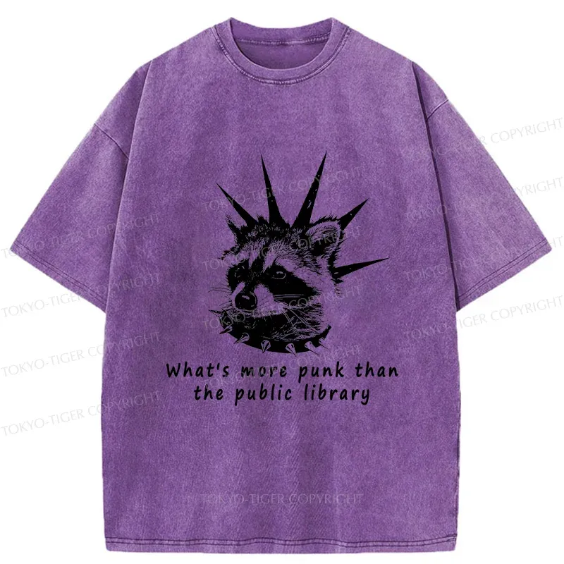 Tokyo-Tiger Punk Raccoon Washed T-Shirt