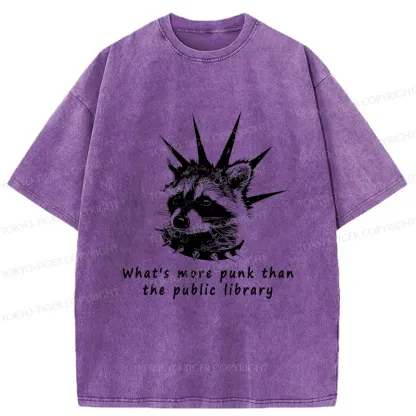Tokyo-Tiger Punk Raccoon Washed T-Shirt