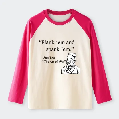 Tokyo-Tiger The Art Of War Funny Raglan Long Sleeve T-shirt