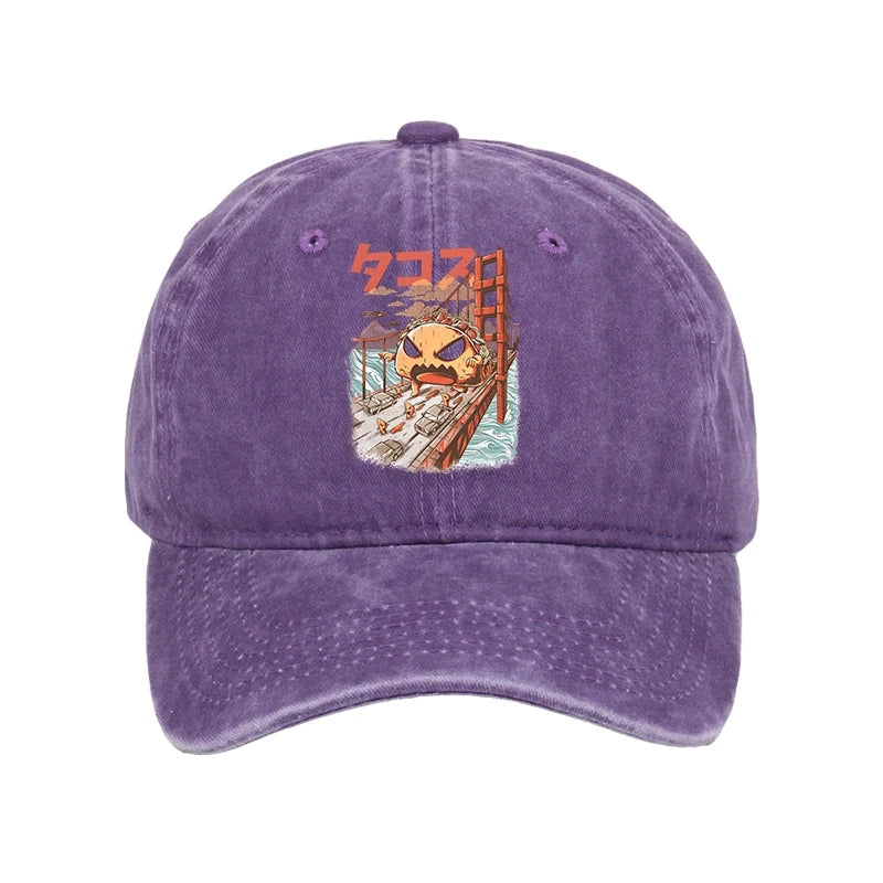 Tokyo-Tiger The Great Taco Kaiju Japanese Washed Cap