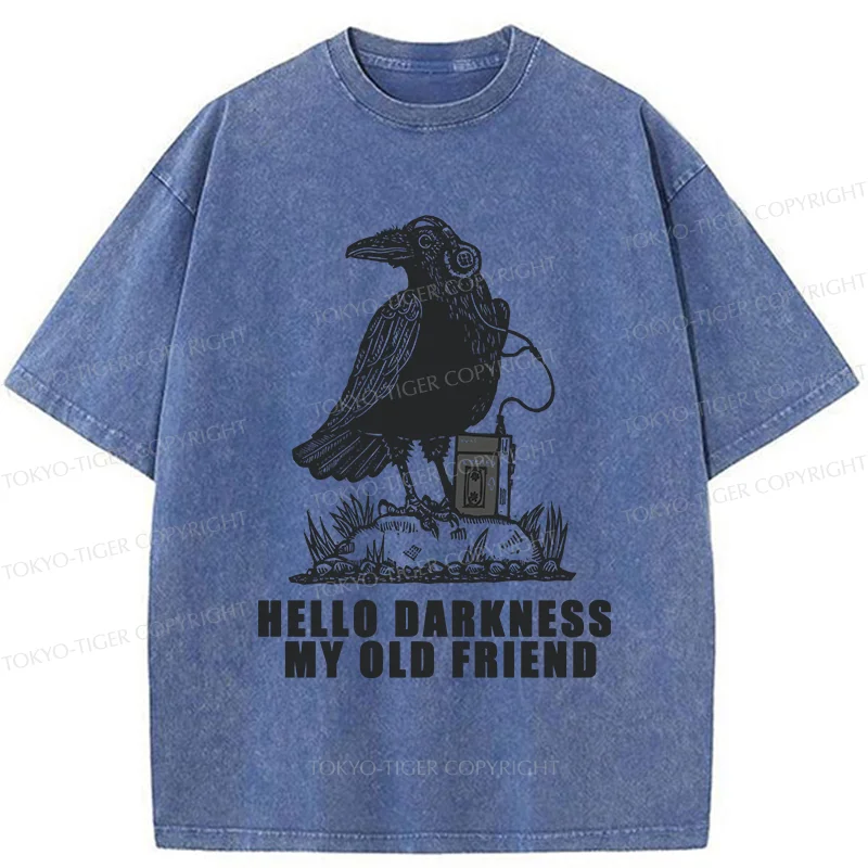 Tokyo-Tiger Crows Listening To Music Washed T-Shirt