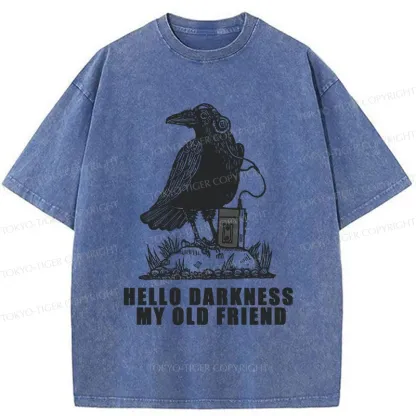 Tokyo-Tiger Crows Listening To Music Washed T-Shirt