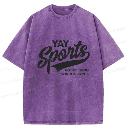 Tokyo-Tiger Sports Funny Washed T-Shirt