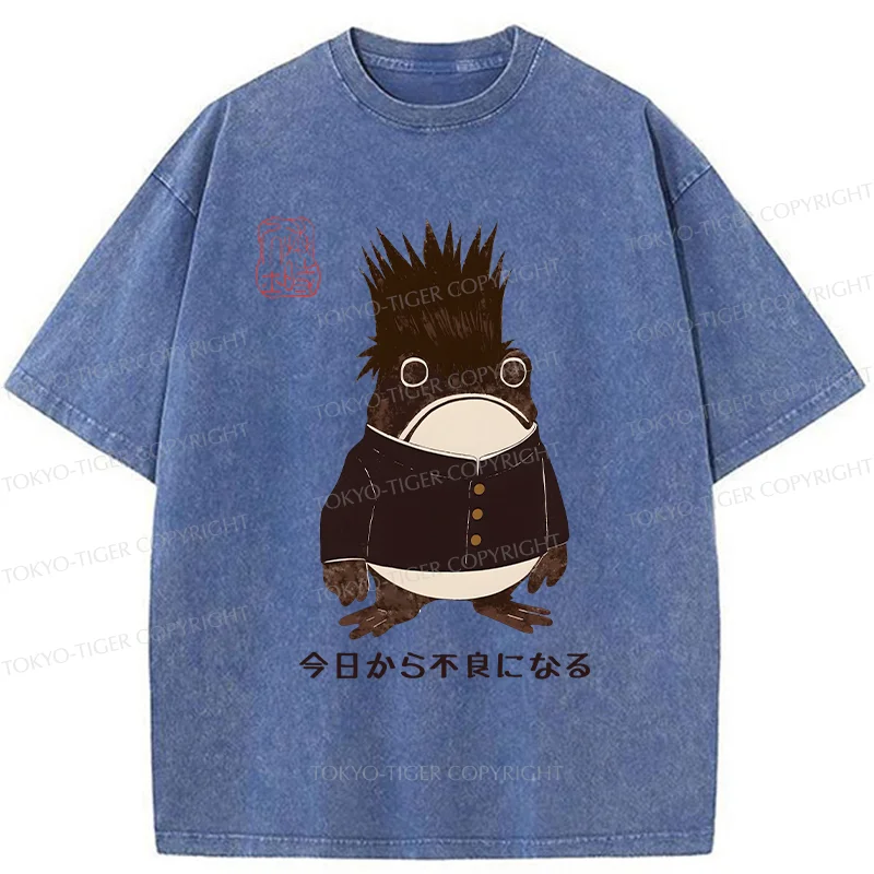 Tokyo-Tiger Going To Get Bad From Today Washed T-Shirt