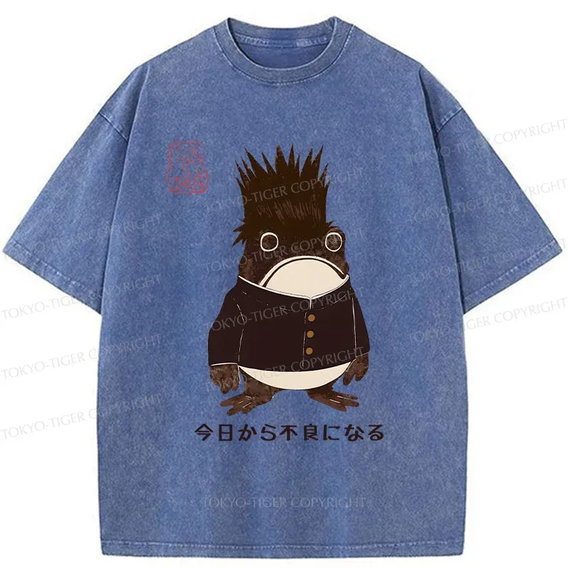 Tokyo-Tiger Going To Get Bad From Today Washed T-Shirt