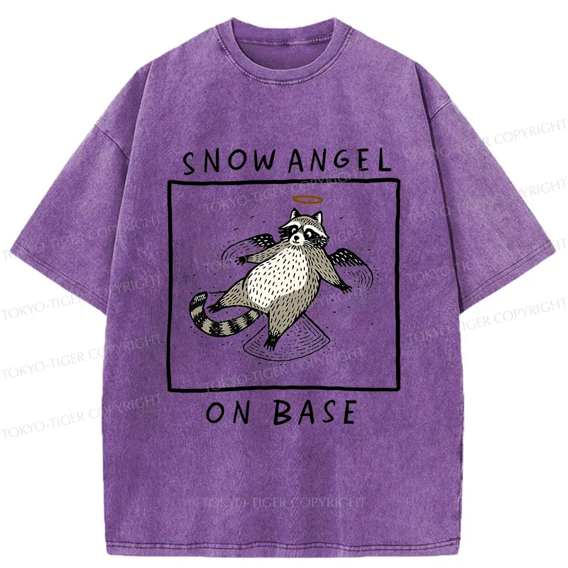 Tokyo-Tiger Raccoon Angel Washed T-Shirt