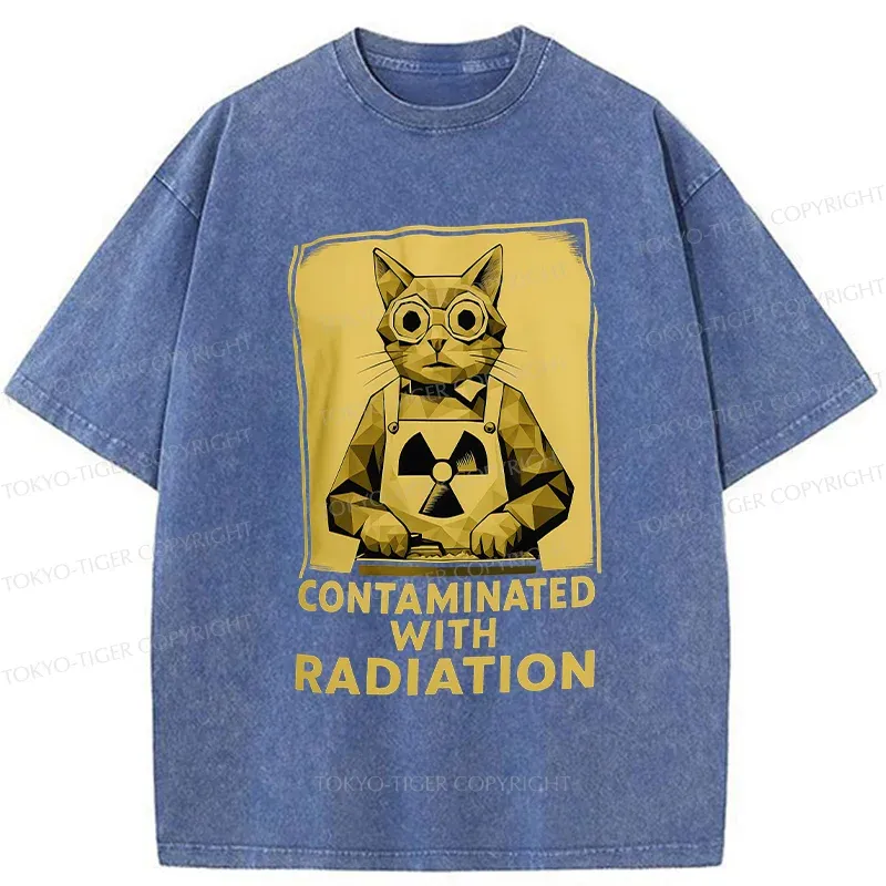 Tokyo-Tiger Mutant Cat Washed T-Shirt