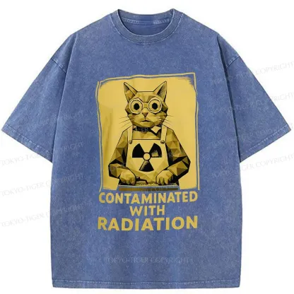 Tokyo-Tiger Mutant Cat Washed T-Shirt