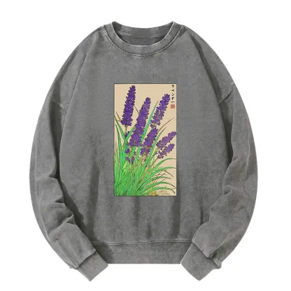 Tokyo-Tiger Japanese Lavender Washed Sweatshirt