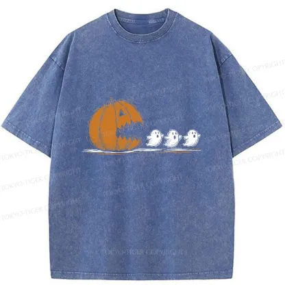 Tokyo-Tiger Halloween Game Washed T-Shirt