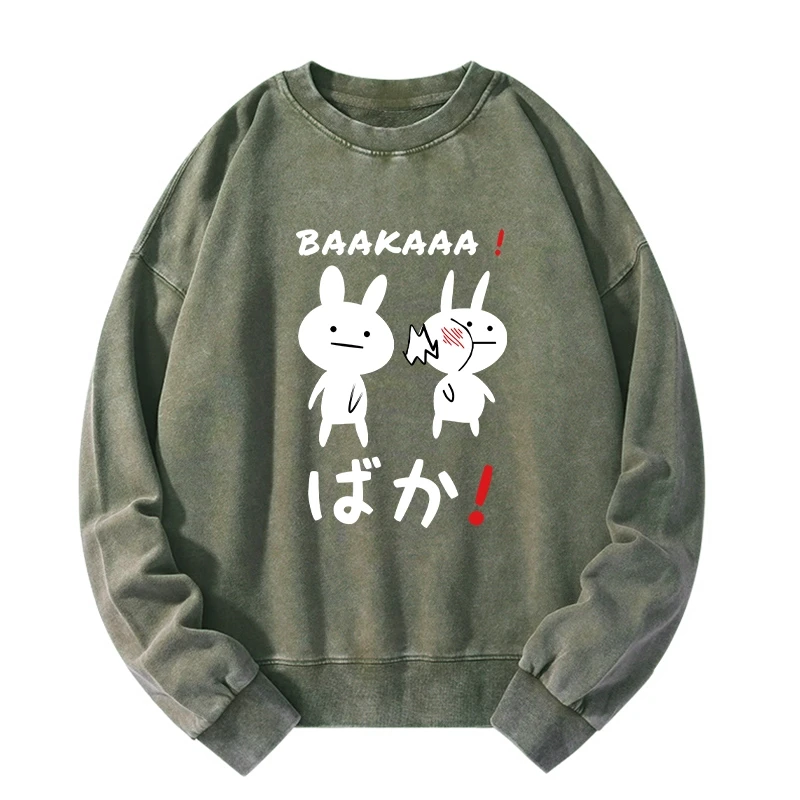 Tokyo-Tiger Anime Baka Manga Slap Washed Sweatshirt