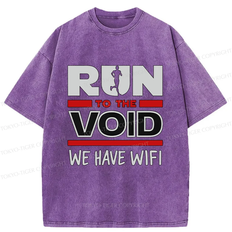 Tokyo-Tiger Funny Run Washed T-Shirt