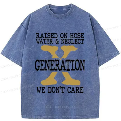 Tokyo-Tiger Generation X Funny Washed T-Shirt