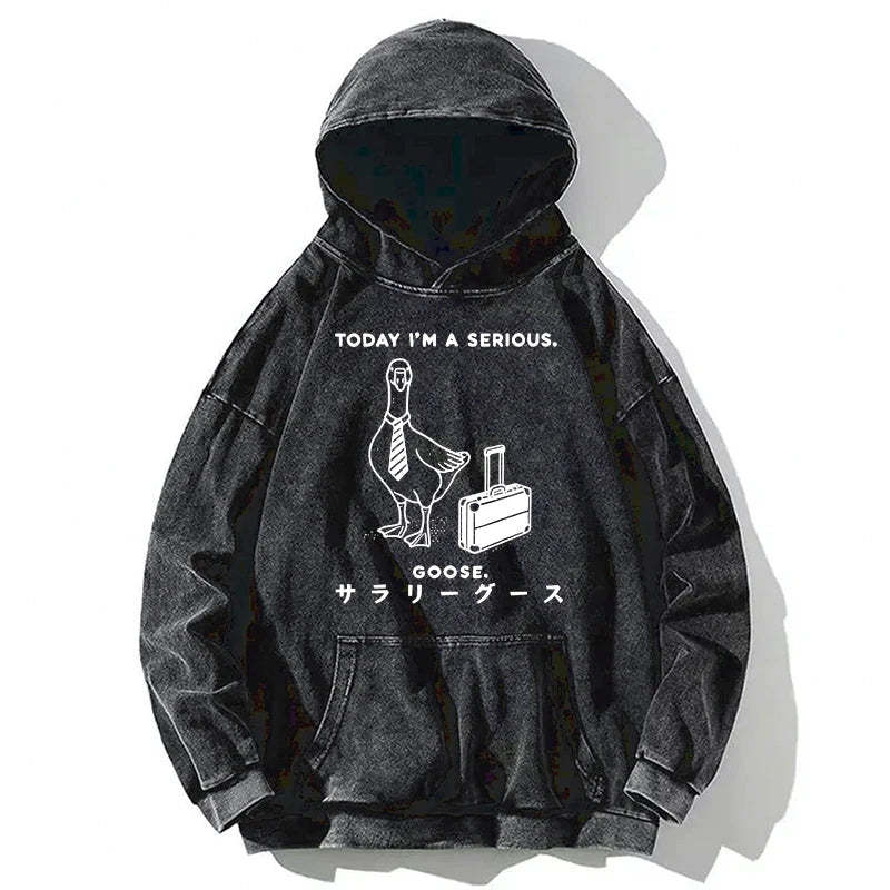 Tokyo-Tiger Hard Working Goose Washed Hoodie