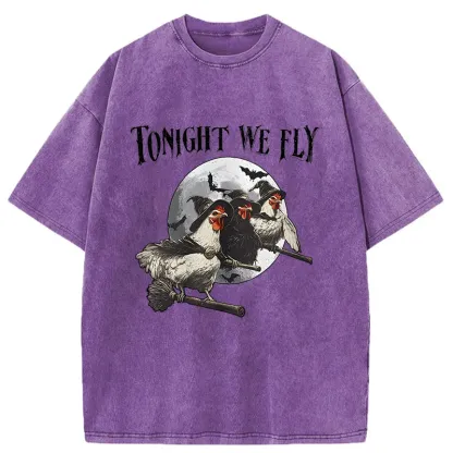 Tokyo-Tiger Magic Flying Chicken Washed T-Shirt