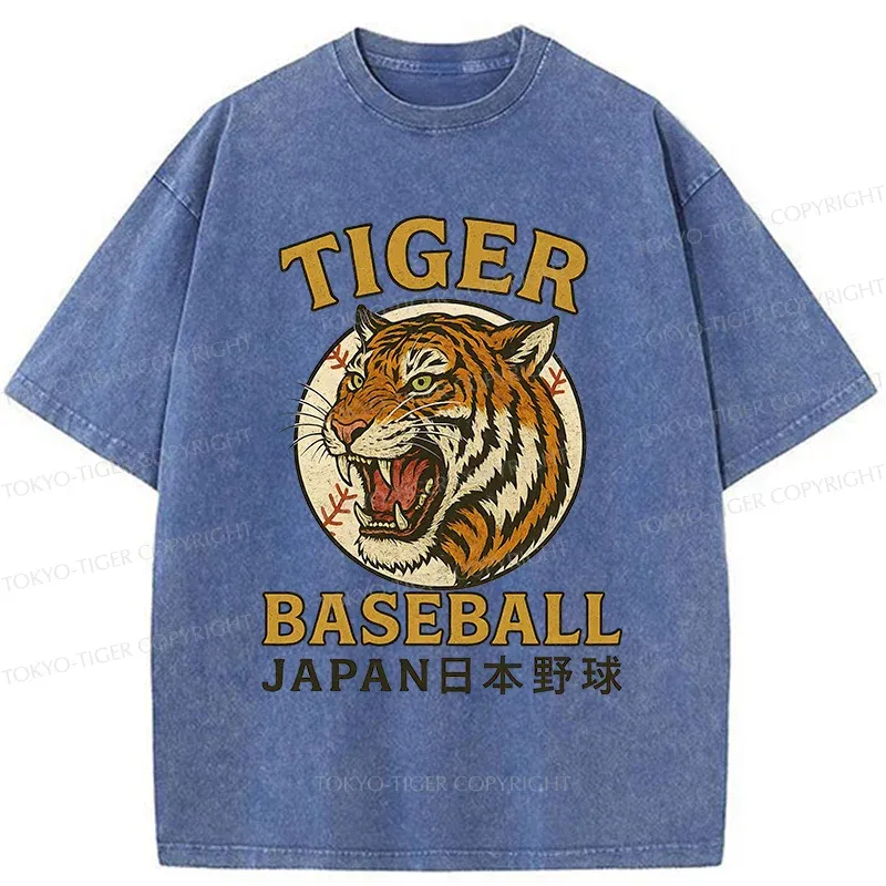 Tokyo-Tiger Osaka Japan Baseball Team Washed T-Shirt