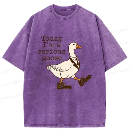 Tokyo-Tiger Working And Serious Goose Washed T-Shirt