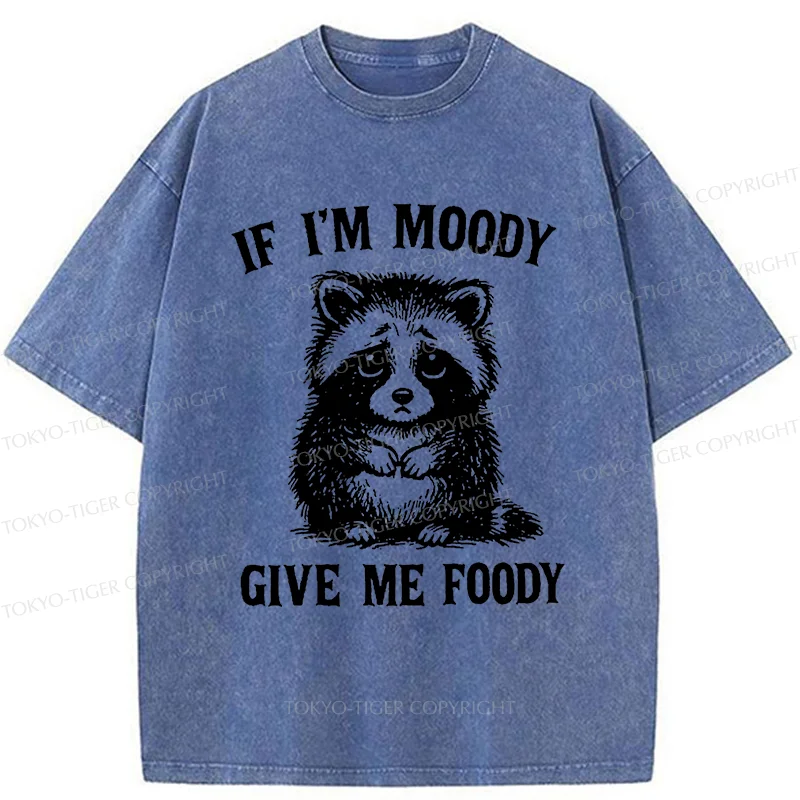 Tokyo-Tiger Raccoons Waiting To Be Fed Washed T-Shirt