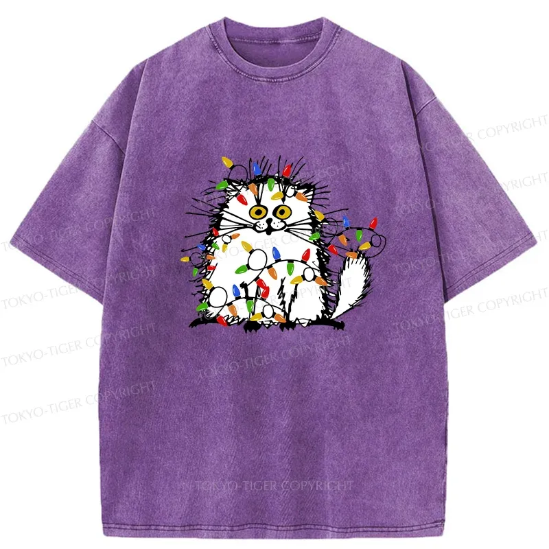 Tokyo-Tiger Kitten Is Entangled Washed T-Shirt
