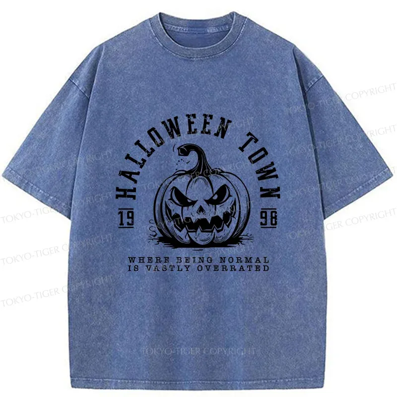 Tokyo-Tiger Halloween Pumpkin Washed T-Shirt