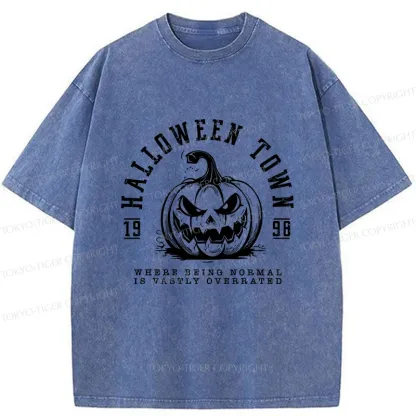 Tokyo-Tiger Halloween Pumpkin Washed T-Shirt