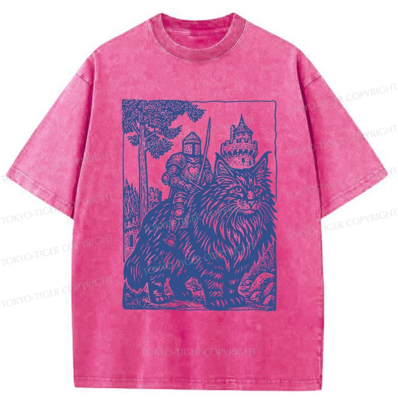 Tokyo-Tiger Cat And Knight Washed T-Shirt