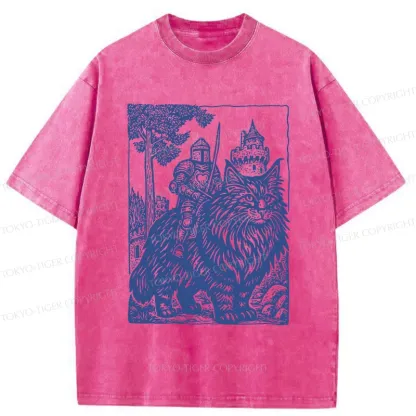 Tokyo-Tiger Cat And Knight Washed T-Shirt