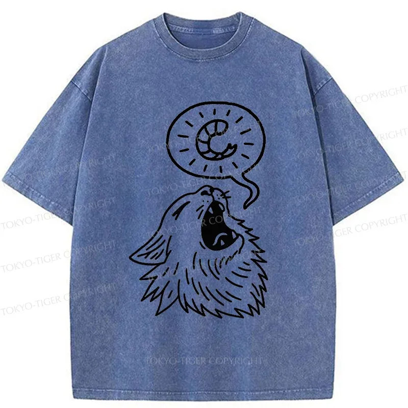 Tokyo-Tiger Cat Wants To Eat Shrimp Washed T-Shirt