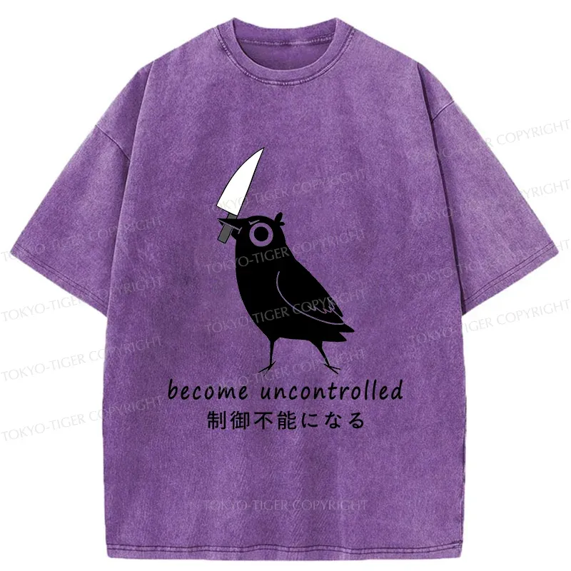 Tokyo-Tiger Uncontrolled Crows Washed T-Shirt