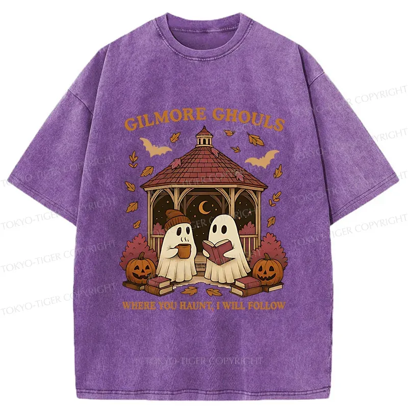 Tokyo-Tiger Halloween Reading Washed T-Shirt
