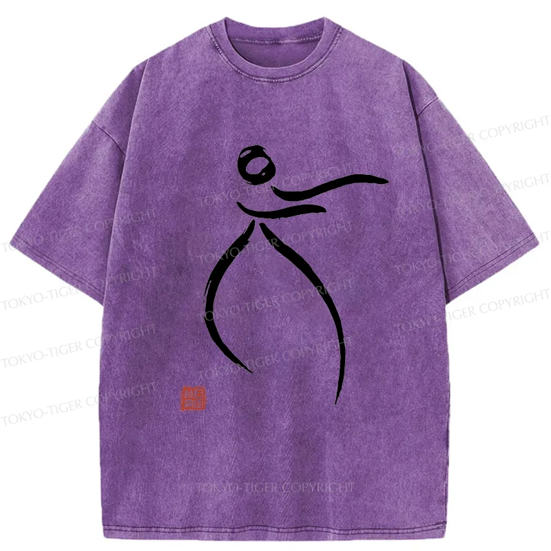 Tokyo-Tiger Zen Tai Chi Washed T-Shirt