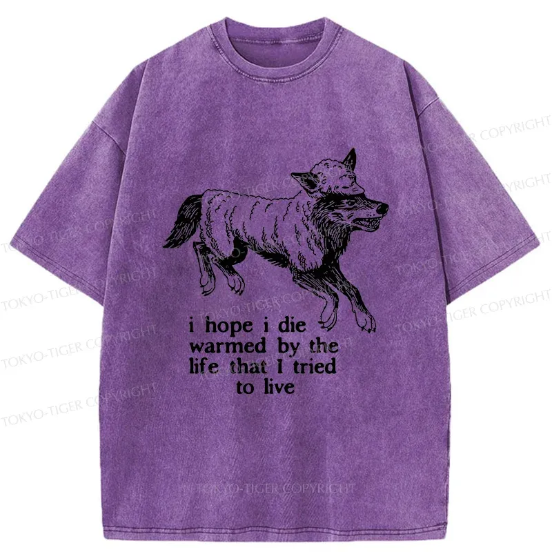 Tokyo-Tiger A Wolf In Sheep's Clothing Funny Washed T-Shirt