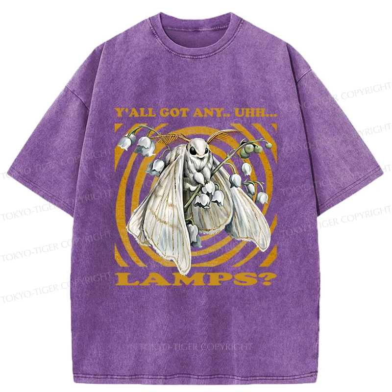 Tokyo-Tiger Funny Moth Meme Washed T-Shirt