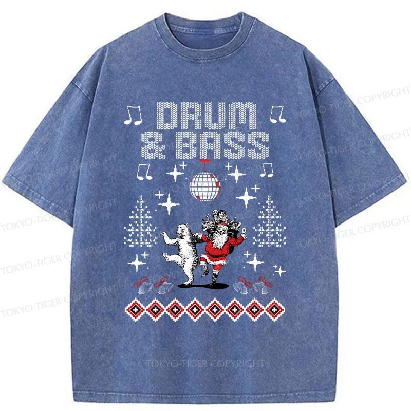 Tokyo-Tiger Christmas DNB Washed T-Shirt