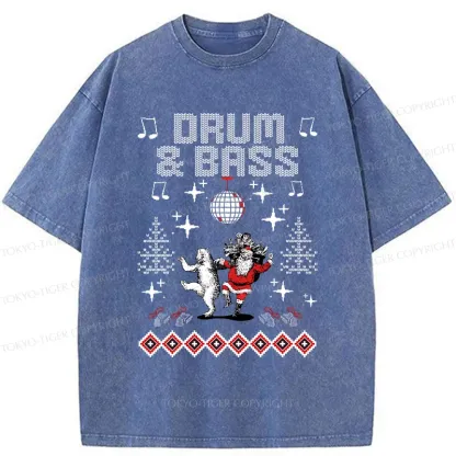 Tokyo-Tiger Christmas DNB Washed T-Shirt
