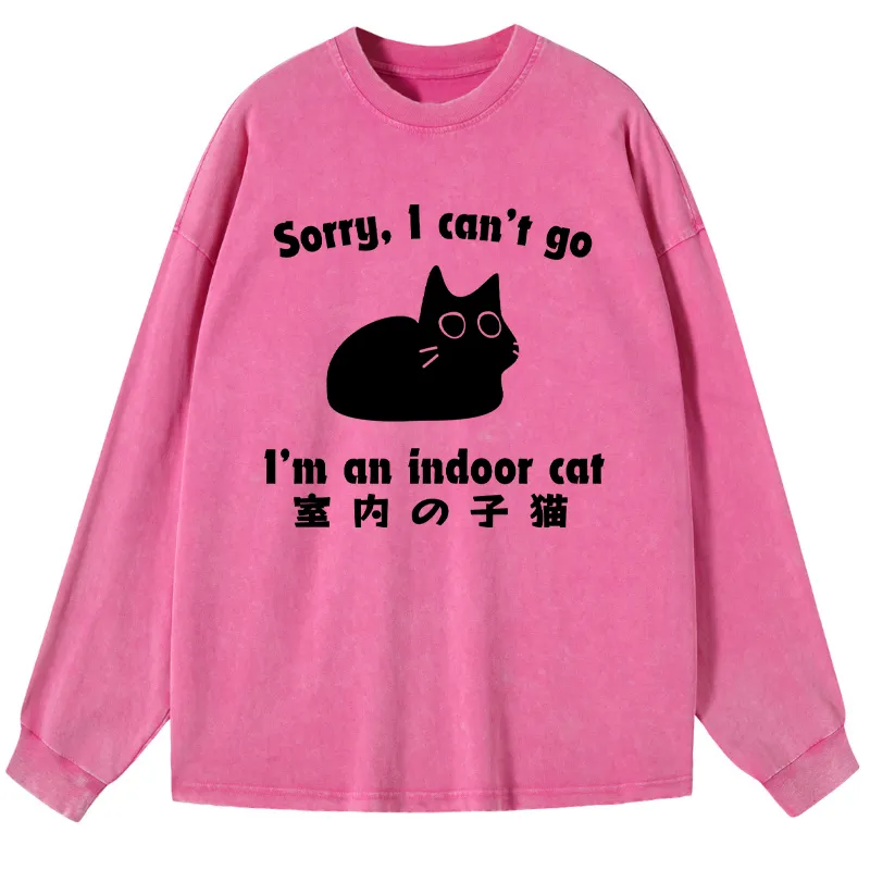 Tokyo-Tiger Indoor Kitten Washed Long Sleeve T-Shirt