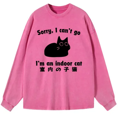 Tokyo-Tiger Indoor Kitten Washed Long Sleeve T-Shirt