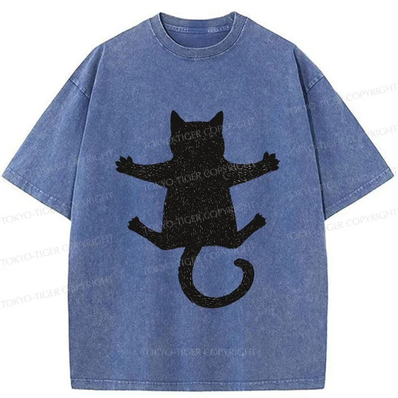 Tokyo-Tiger Hold Your Cat Washed T-Shirt