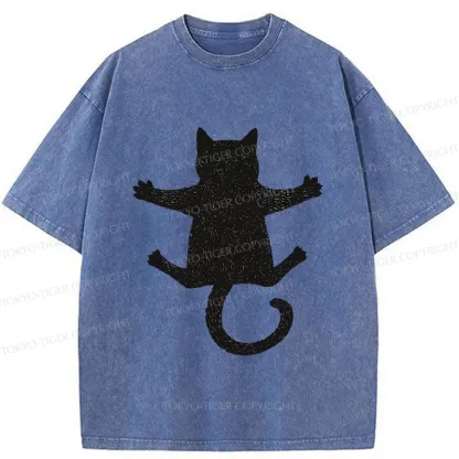 Tokyo-Tiger Hold Your Cat Washed T-Shirt