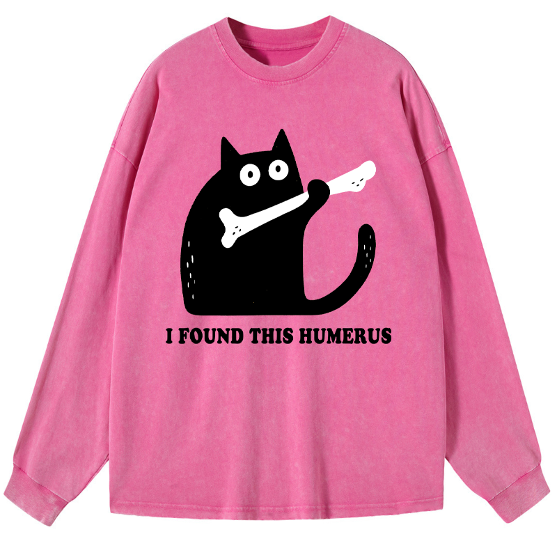 Tokyo-Tiger Cat Found This Humerus Washed Long Sleeve T-Shirt